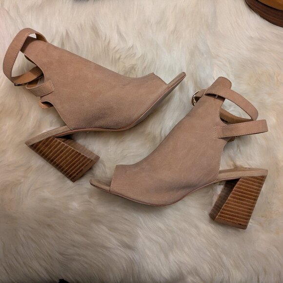 River Island Block Heel Peep Toe Sandal - Picture 2 of 10